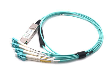 China 10.3G/CH Qsfp+ dirigem o cabo do anexo à fibra 100m de Aoc Om3 da fuga do conector 8lc fornecedor